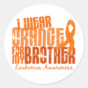 Adesivo Eu visto a laranja para minha leucemia do irmão