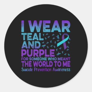 Adesivo Eu Visto A Prevenção Do Suicídio De Fita Roxa E Te