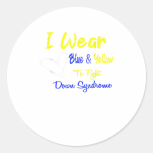 Adesivo Eu Visto amarelo azul para combater síndromeCo