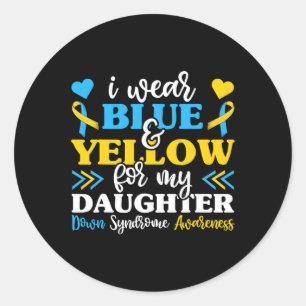 Adesivo Eu Visto Amarelo Azul Para Meu Mundo Filha Para Ba