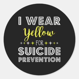 Adesivo Eu Visto Amarelo Para A Sensibilização Para A Prev