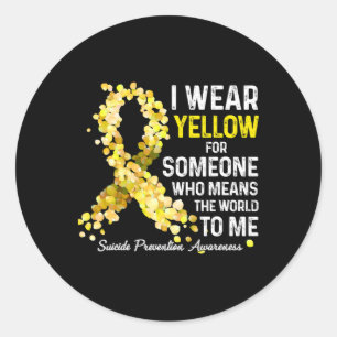 Adesivo Eu Visto Amarelo Para Alguém Que Perca A Prevenção