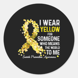 Adesivo Eu Visto Amarelo Para Alguém Que Perca A Prevenção