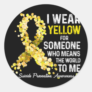 Adesivo Eu Visto Amarelo Para Alguém Que Perca A Prevenção