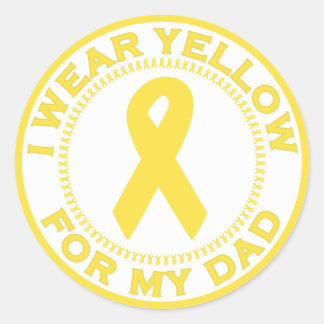Adesivo Eu Visto Amarelo Para O Meu Pai