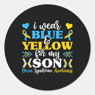 Adesivo Eu Visto Azul E Amarelo Para O Meu Filho Pai Mãe