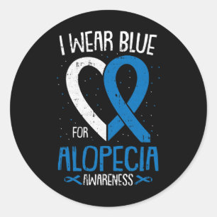 Adesivo Eu Visto Azul Para A Consciência Alopecia Areata B