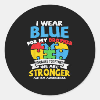 Adesivo Eu Visto Azul Para A Consciência Do Autismo Irmão