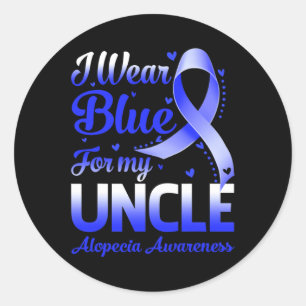 Adesivo Eu Visto Azul Para A Consciência Do Meu Tio Alopec