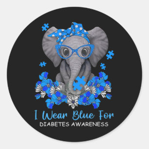 Adesivo Eu Visto Azul Para A Sensibilização Do Elefante Co