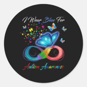 Adesivo Eu Visto Azul Para Consciência Autismo - Consciênc