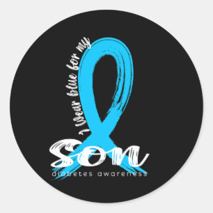Adesivo Eu Visto Azul Para Meu Filho Diabetes Sensibilizar