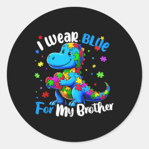 Adesivo Eu Visto Azul Para Meu Irmão Autismo Quebra-cabeça
