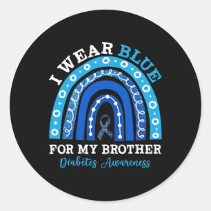 Adesivo Eu Visto Azul Para Meu Irmão T1d Tipo 1 Diabetes A