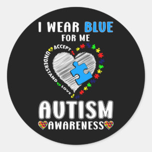Adesivo Eu Visto Azul Para Mim Consciência Autista