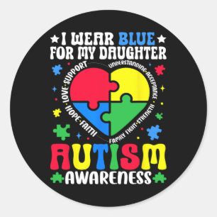 Adesivo Eu Visto Azul Para Minha Filha Autismo Pai De Cons