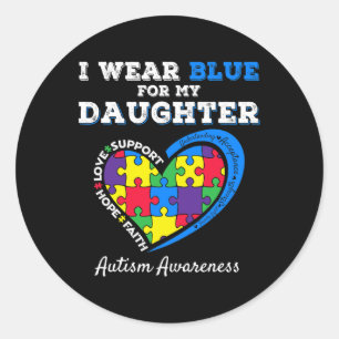 Adesivo Eu Visto Azul Para Minha Filha Autismo Pai De Cons