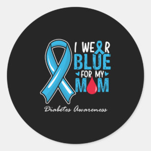 Adesivo Eu Visto Azul Para Minha Mãe Sensibilizar A Diabet
