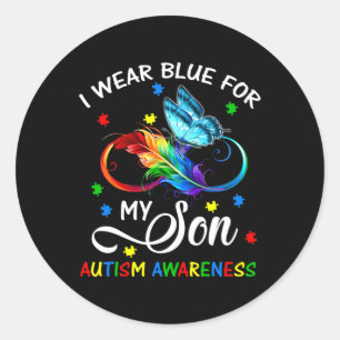 Adesivo Eu Visto Azul Para O Meu Filho Autismo Consciência