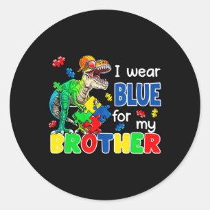 Adesivo Eu Visto Azul Para O Meu Irmão Autismo Sensibiliza