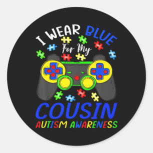 Adesivo Eu Visto Azul Para Os Primos Jovens Jogo Autismo A