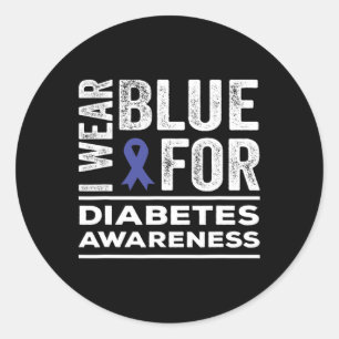 Adesivo Eu Visto Azul Para Sensibilização Para A Diabetes
