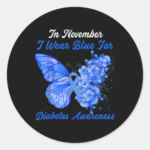 Adesivo Eu Visto Azul Para Sensibilizar A Diabetes Azul Fi