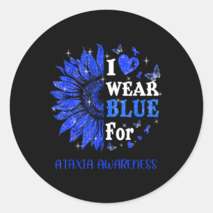 Adesivo Eu visto Blue Twinkle Heart Sunflower Ataxia Aware