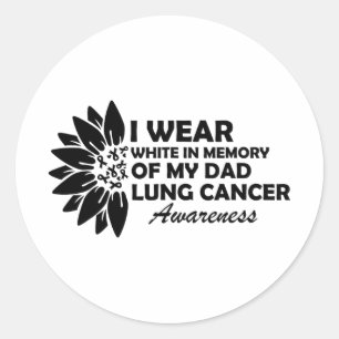 Adesivo Eu Visto Branco Em Memória Do Meu Cancer Pulmonar