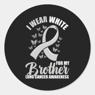 Adesivo Eu Visto Branco Para Minha Consciência Do Cancer P