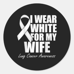 Adesivo Eu Visto Branco Para Minha Consciência Do Cancer P
