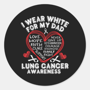 Adesivo Eu Visto Branco Para O Meu Pai Cancer Pulmonar Awa