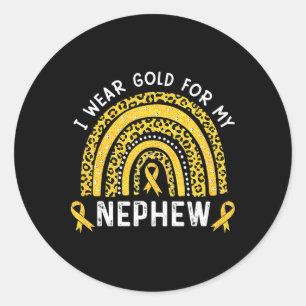 Adesivo Eu Visto Dourado para o Cancer de infância do meu