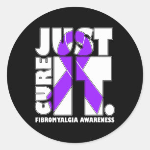 Adesivo Eu Visto Fibromialgia Roxa de Fita Consciência