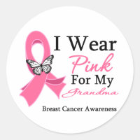 Eu Visto Fita Rosa Vovó Cancer