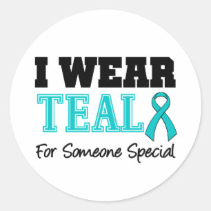Adesivo Eu Visto Fita Teal Para Alguém Especial