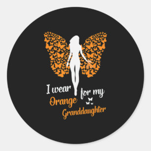 Adesivo Eu Visto Laranja Minha neta guerreiros