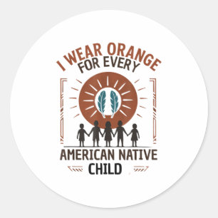 Adesivo Eu Visto Laranja Para Cada Appa Nativa Americana