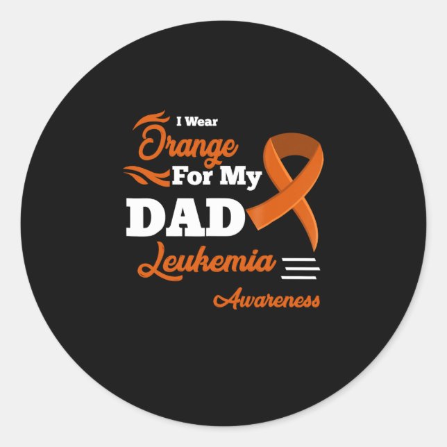 Adesivo Eu Visto Laranja Para Minha Consciência Da Leucemi (Frente)