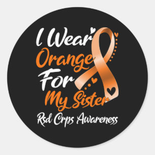 Adesivo Eu Visto Laranja Para Minha Irmã Rsd Crps Consciên