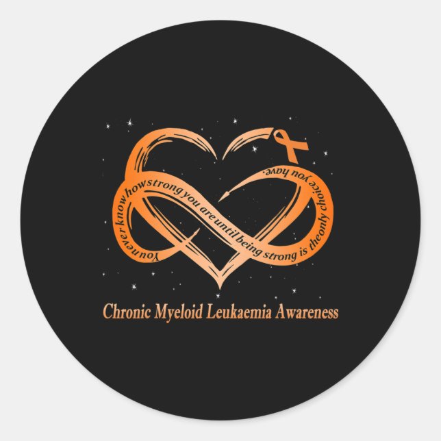 Adesivo Eu Visto Laranja Para O Guerreiro Da Leucemia Miel (Frente)