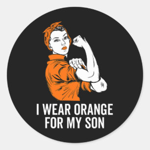 Adesivo Eu Visto Laranja Para O Mês De Consciência Da Leuc