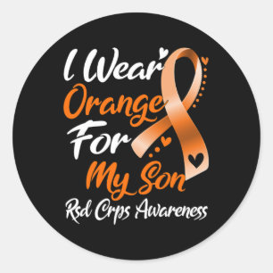 Adesivo Eu Visto Laranja Para O Meu Filho Sd Crps Consciên