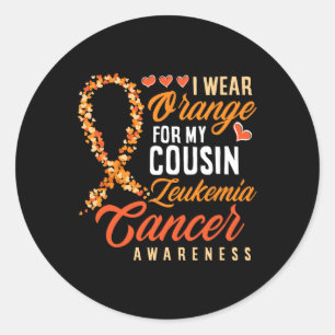 Adesivo Eu Visto Laranja Para O Meu Primo, Cancer De Leuce