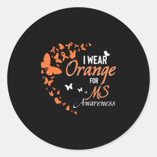 Adesivo Eu Visto Laranja Para Sensibilização Por Esclerose