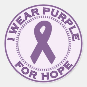 Adesivo Eu visto o roxo para a esperança