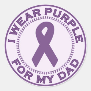 Adesivo Eu visto o roxo para meu pai