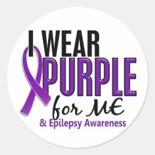 Adesivo Eu visto o roxo para MIM a epilepsia 10