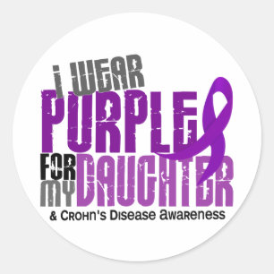 Adesivo Eu visto o roxo para minha doença de Crohn da