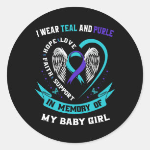 Adesivo Eu Visto O Teal E Roxo Bebê, A Sensibilização
